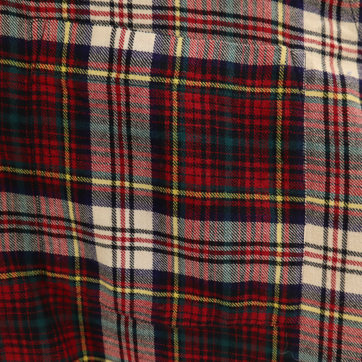 Hathaway ハサウェイ 60s ヴィンテージ 開襟 チェック柄 長袖 オープンカラーシャツ M レッド メンズ