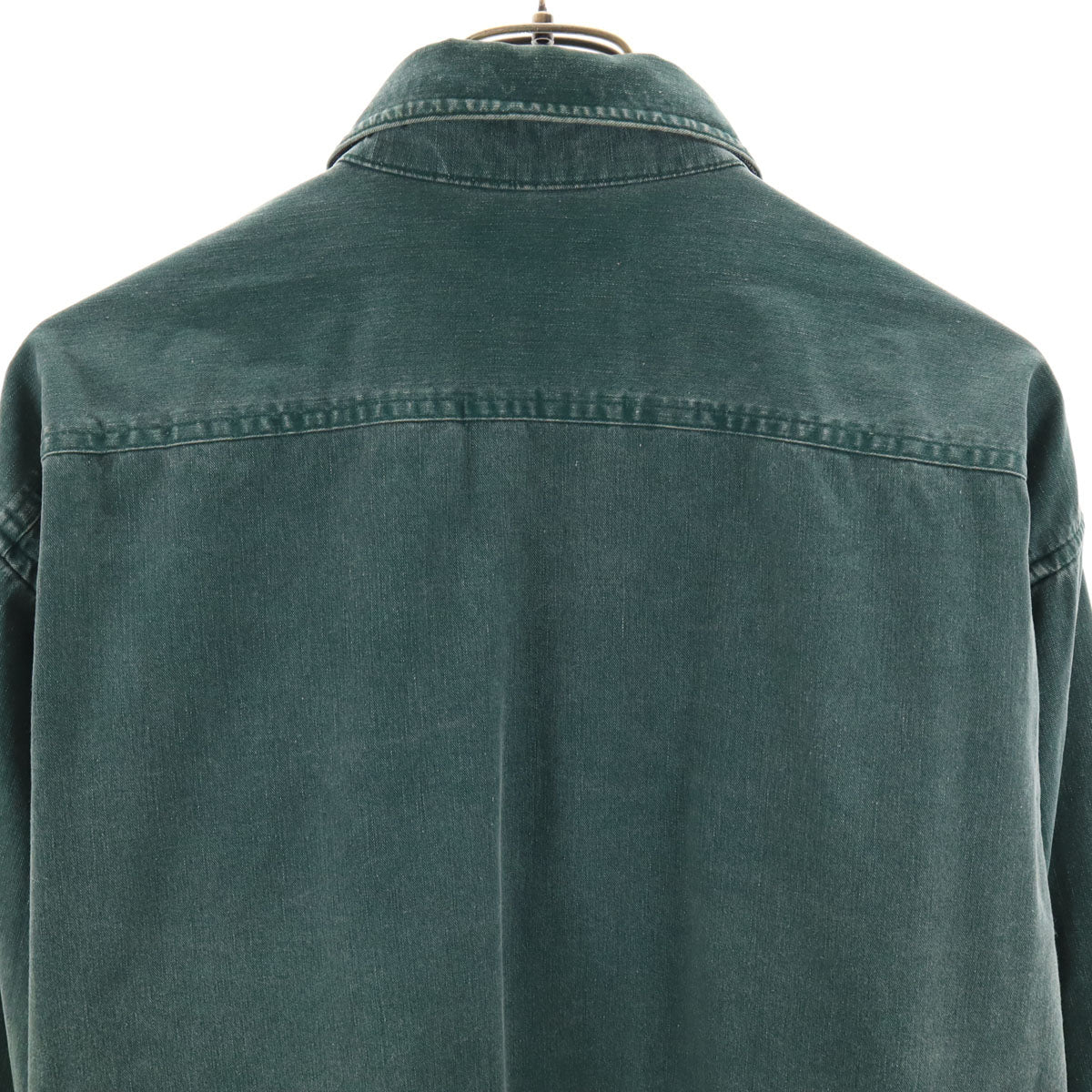 L.L.Bean エルエルビーン 80s USA製 ヴィンテージ 長袖 ワークシャツ L 深緑 裏フランネル アウトドア メンズ