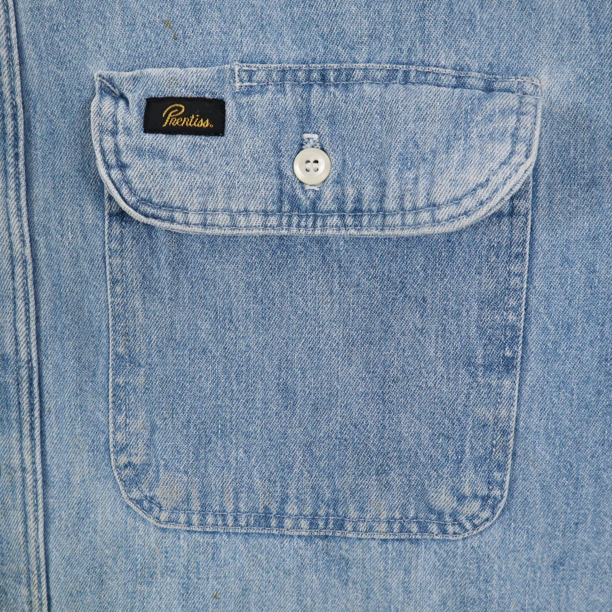 Prentiss プレンティス 90s USA製 オールド 長袖 ボタンダウン デニムシャツ L メンズ