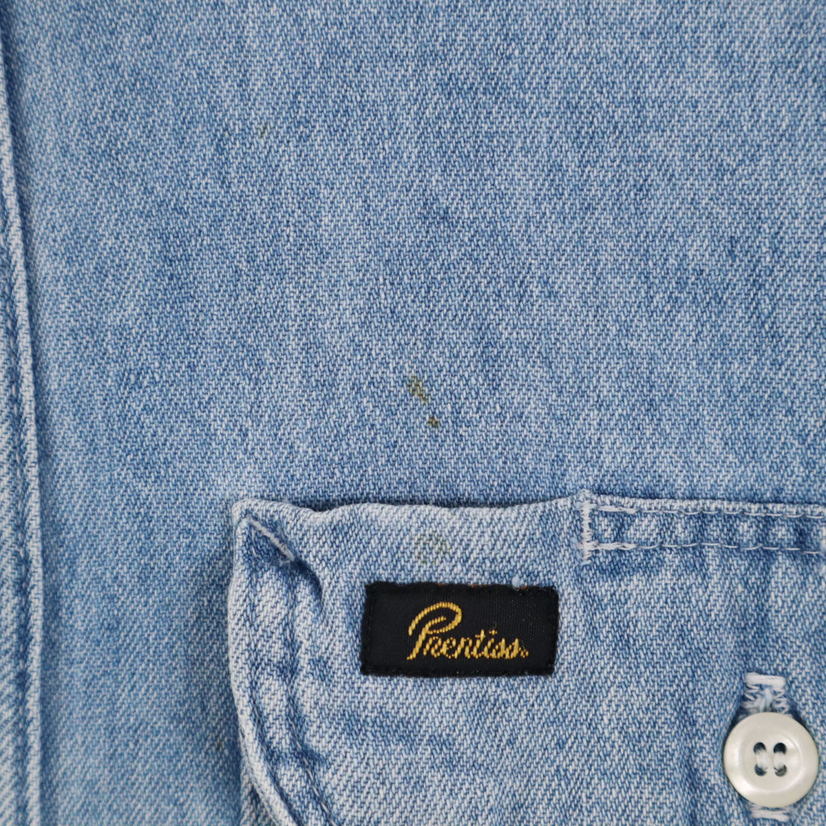Prentiss プレンティス 90s USA製 オールド 長袖 ボタンダウン デニムシャツ L メンズ