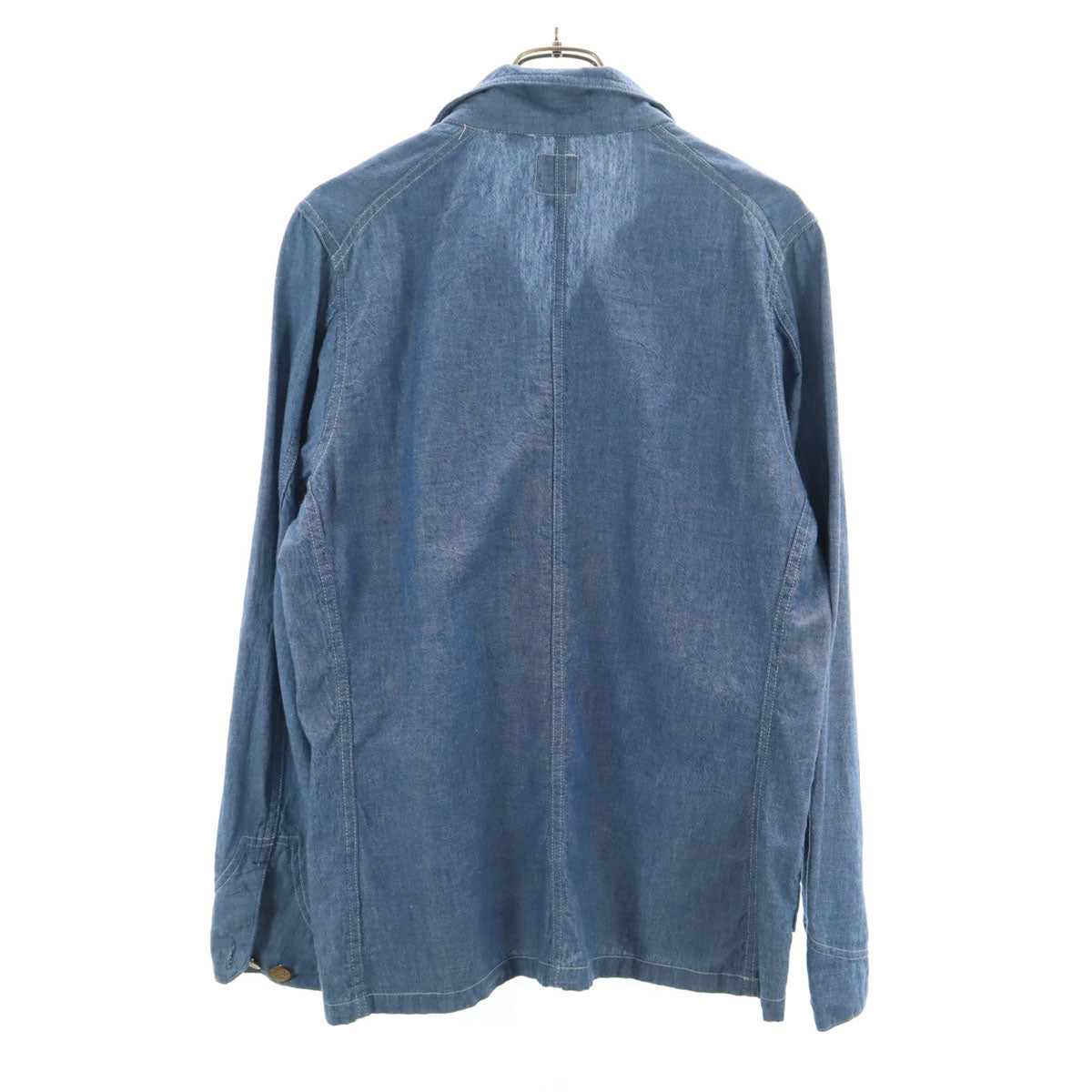 BALANCE + HARMONY バランスハーモニー USA製 長袖 カバーオール M ブルー系 B&H メンズ