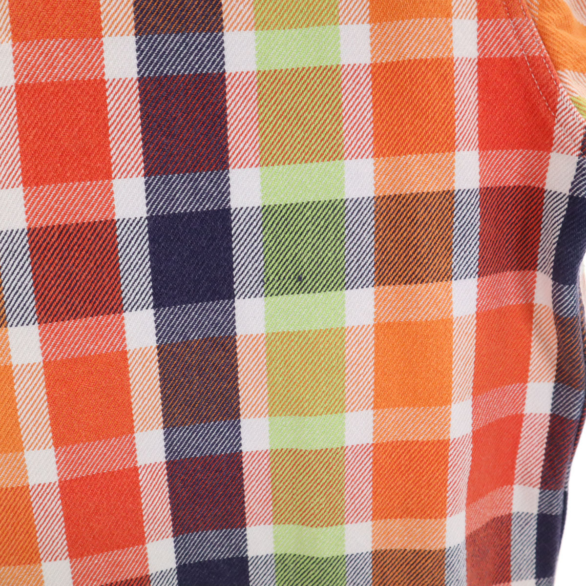 SUGAR CANE シュガーケーン チェック柄 長袖 シャツ S オレンジ系 東洋エンタープライズ メンズ