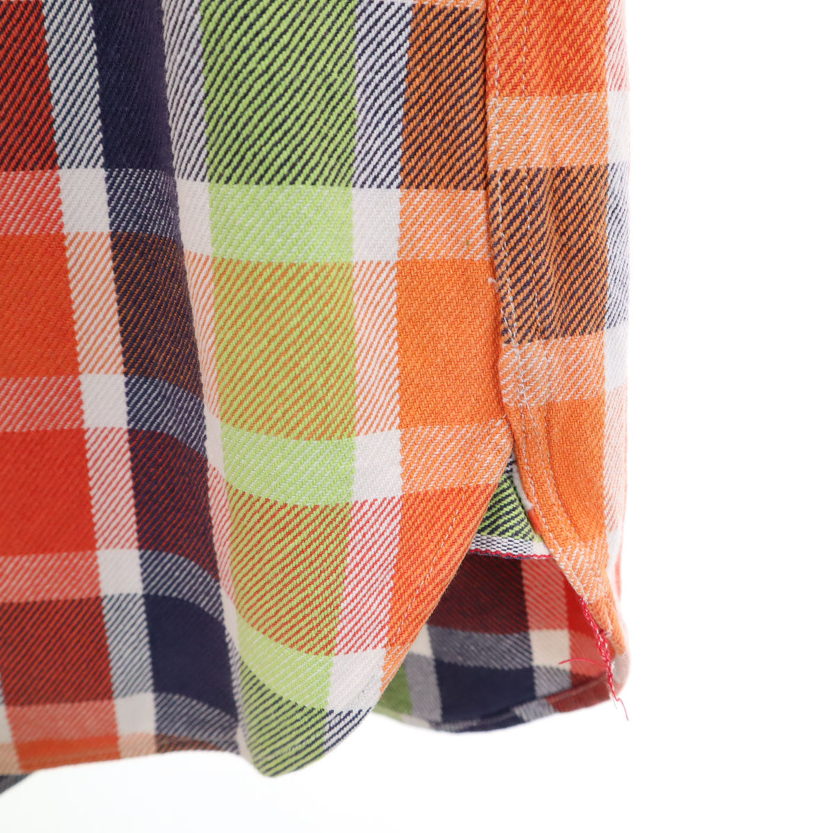 SUGAR CANE シュガーケーン チェック柄 長袖 シャツ S オレンジ系 東洋エンタープライズ メンズ