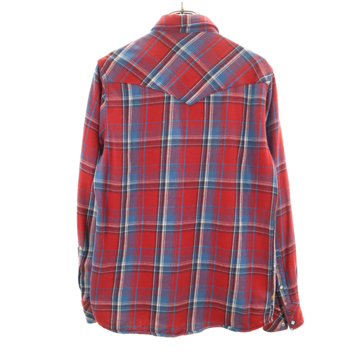 HYSTERIC GLAMOUR ヒステリックグラマー チェック柄 長袖 ウエスタンシャツ M レッド系 メンズ