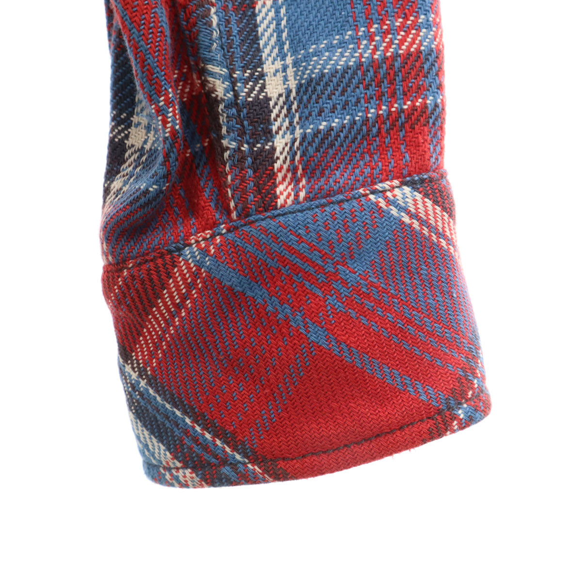 HYSTERIC GLAMOUR ヒステリックグラマー チェック柄 長袖 ウエスタンシャツ M レッド系 メンズ