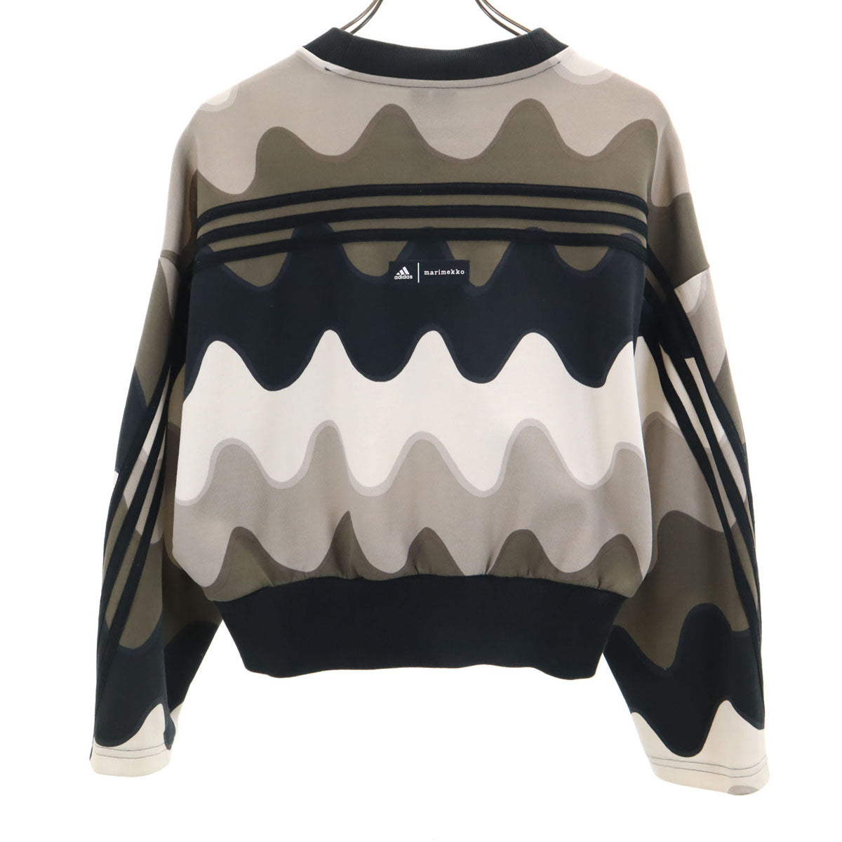 adidas アディダス Marimekko マリメッコ コラボ 波柄 長袖 トレーナー XL スウェット レディース
