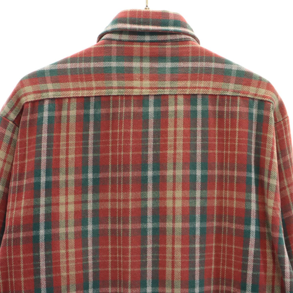 Levi's リーバイス 90s USA製 オールド チェック柄 長袖 アラスカ シャツ M レッド系 メンズ