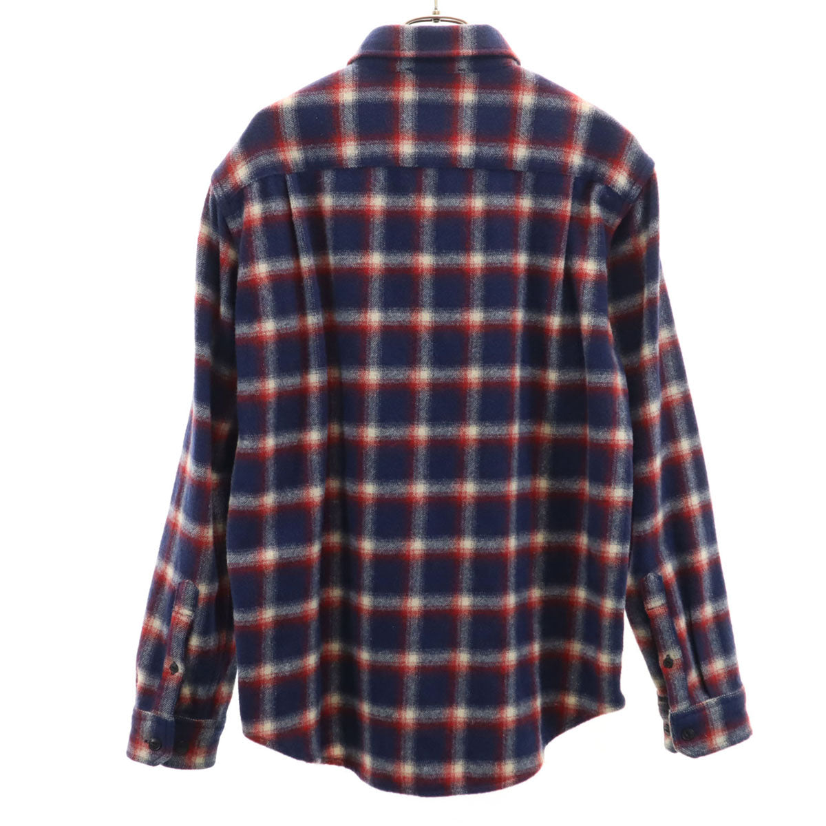 THE NORTH FACE ザノースフェイス チェック柄 長袖 ネルシャツ M ネイビー系 アウトドア NT26151 メンズ