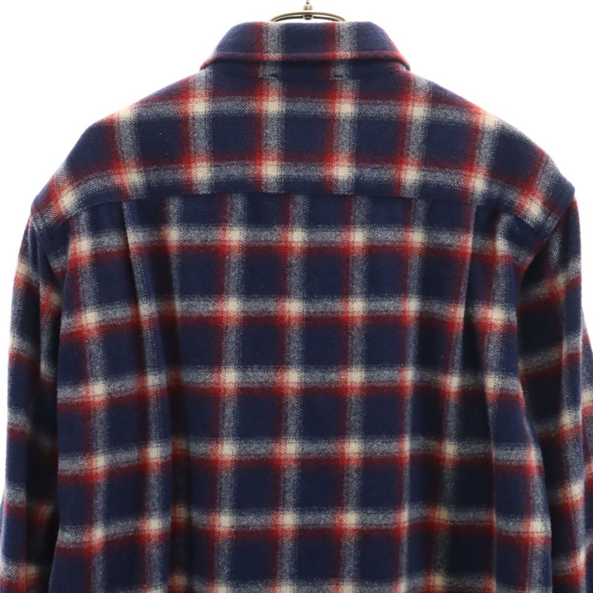 THE NORTH FACE ザノースフェイス チェック柄 長袖 ネルシャツ M ネイビー系 アウトドア NT26151 メンズ