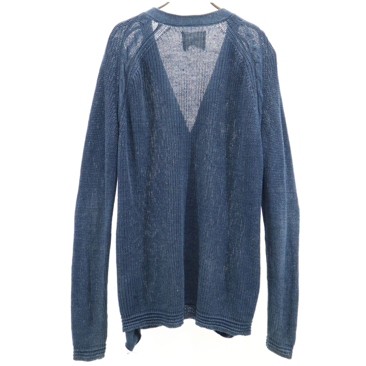 bukht ブフト Ron Herman ロンハーマン コラボ リネン 日本製 長袖 ニットカーディガン 0 ブルー メンズ