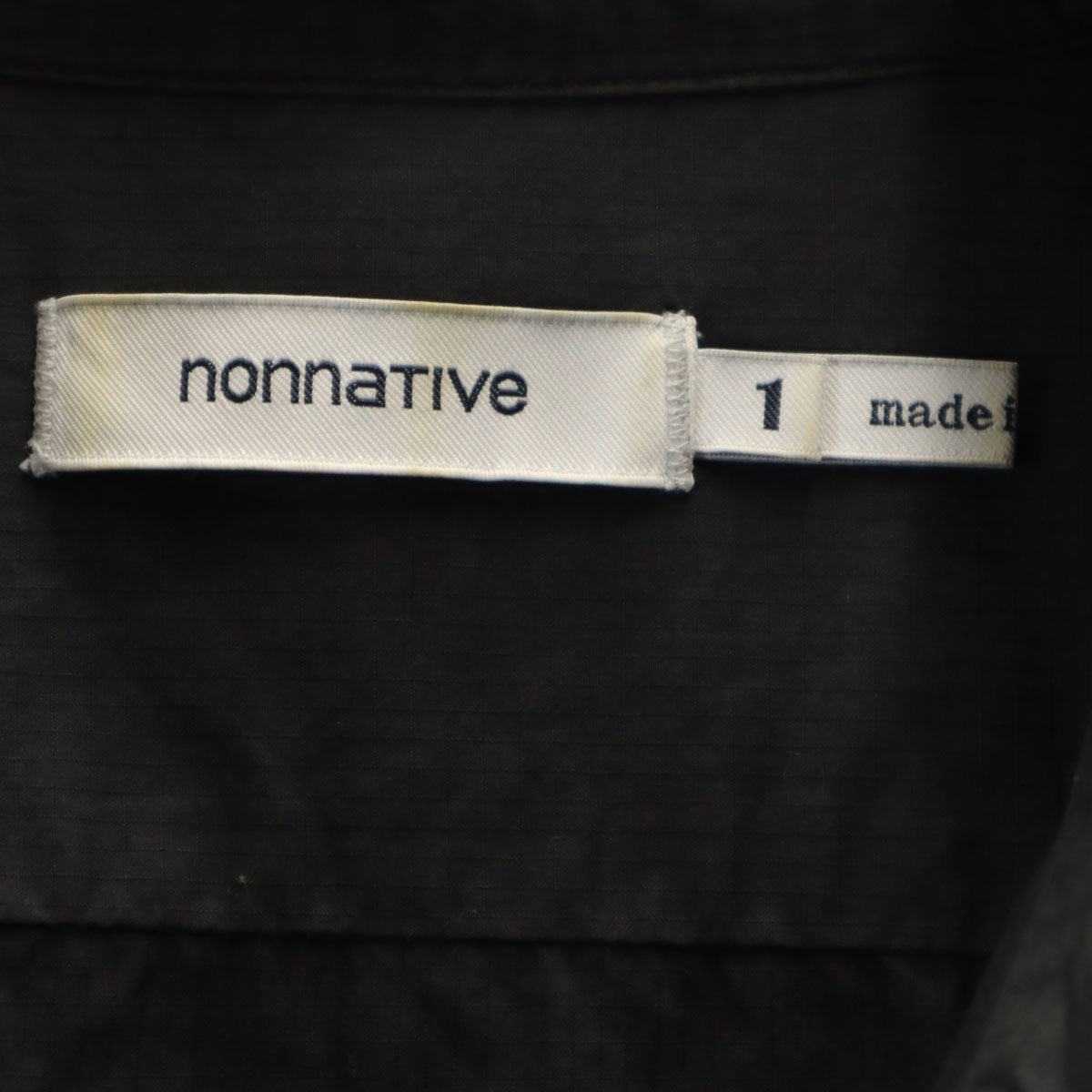 nonnative ノンネイティブ 日本製 長袖 フーデット シャツ 1 黒 メンズ