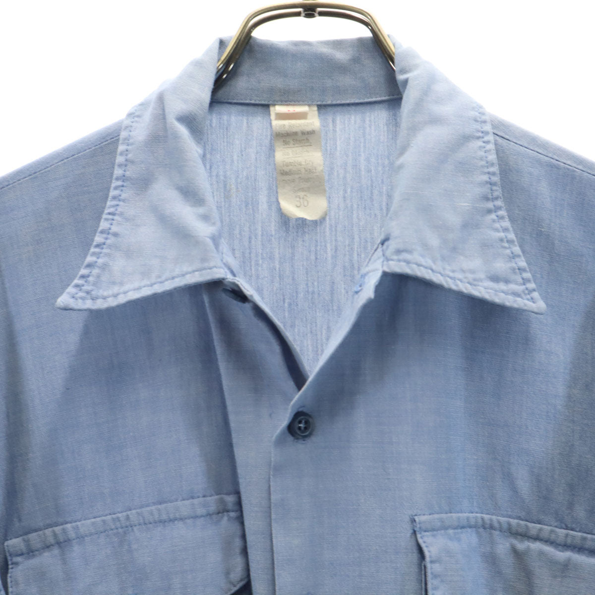 SEAFARER シーファー USA製 長袖 シャツ M 水色系 メンズ