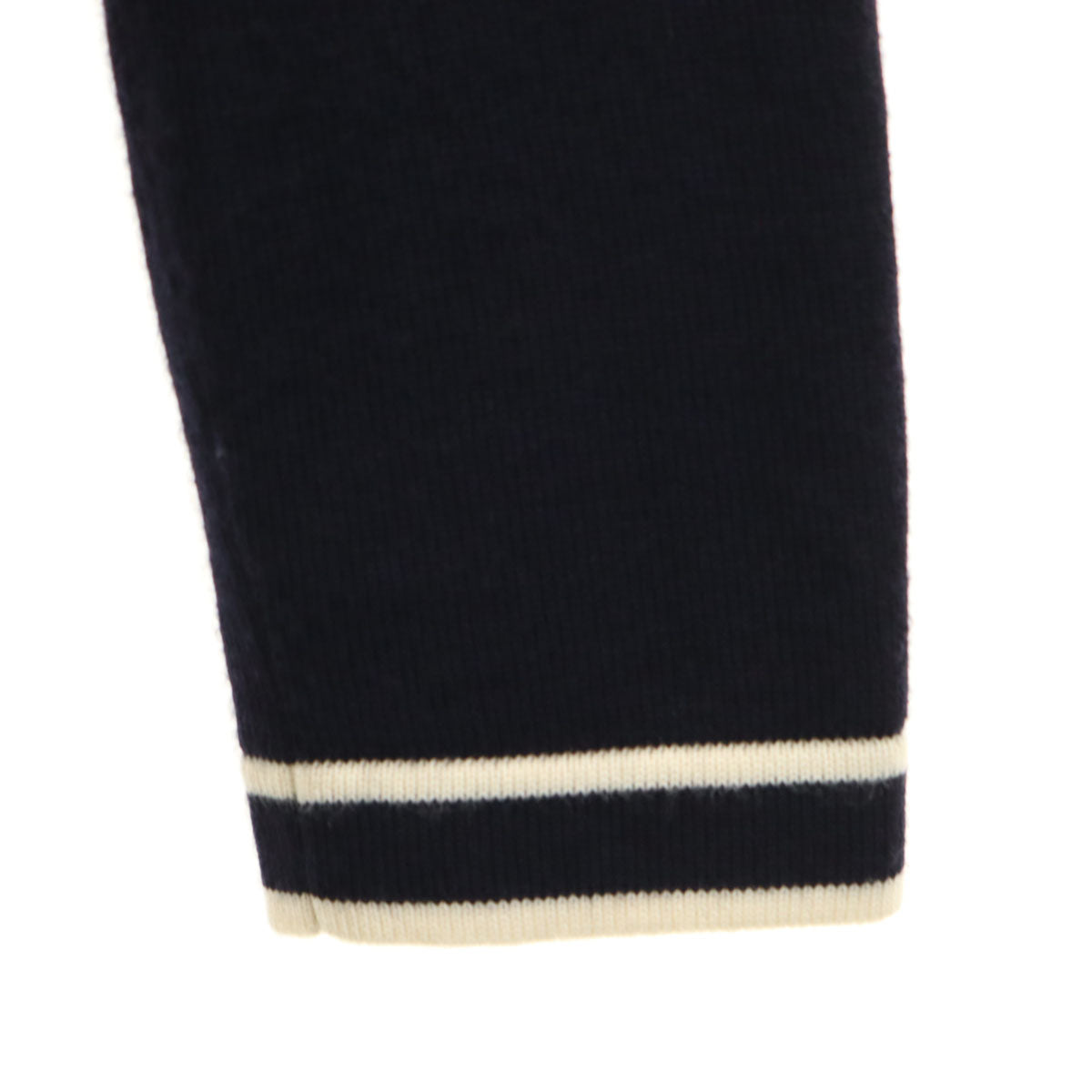 Tory Burch トリーバーチ ウール ノーカラー ニットジャケット XS ネイビー レディース