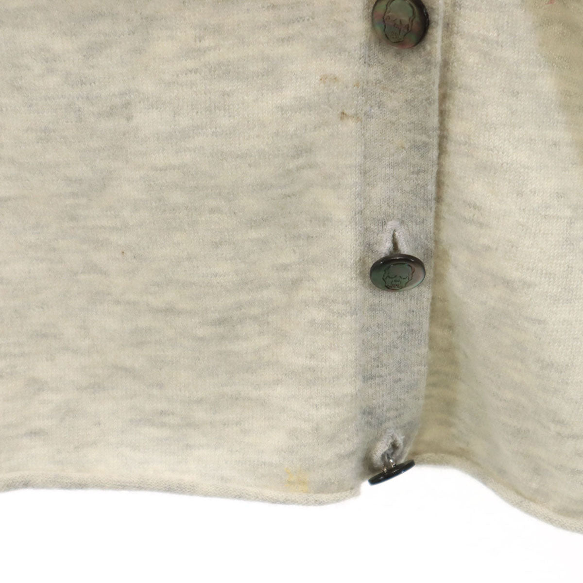 Lucien Pellat-Finet ルシアンペラフィネ カシミア 長袖 ニットカーディガン S グレー メンズ