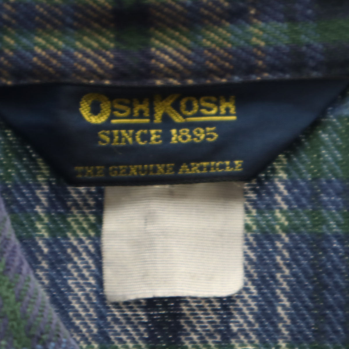 OSHKOSH オシュコシュ チェック柄 長袖 ネルシャツ ネイビー系 メンズ