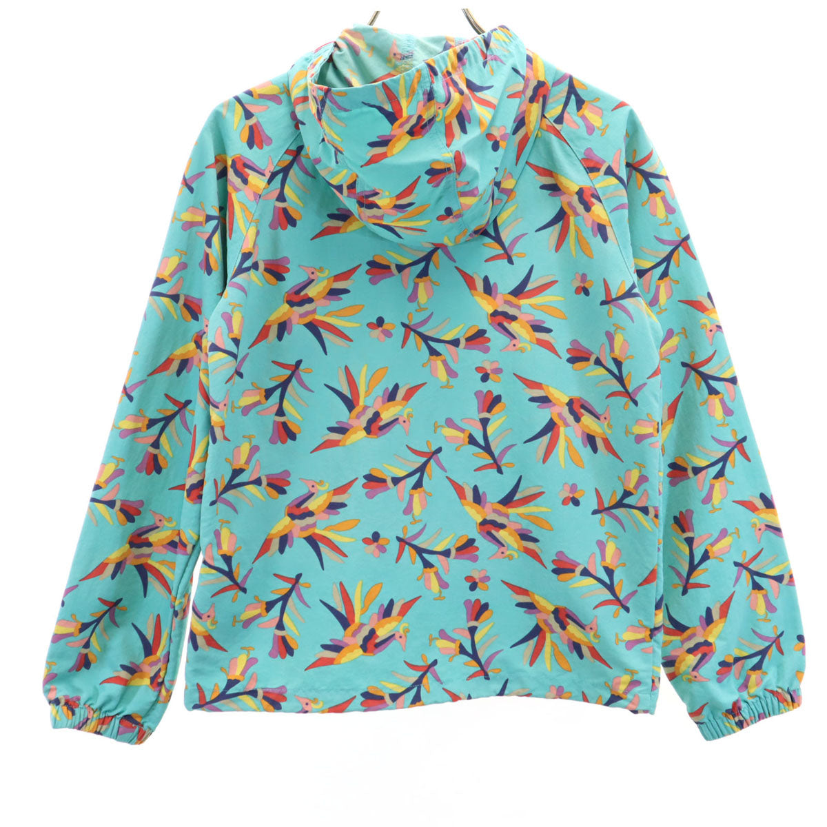 patagonia パタゴニア 総柄 ナイロンジャケット XL ブルー系 レディース