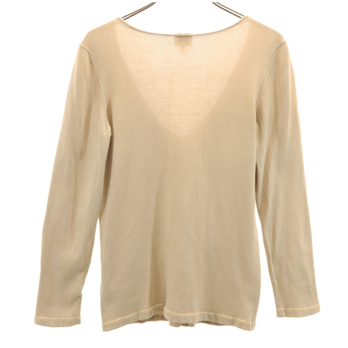 ARMANI COLLEZIONI アルマーニコレツィオー二 長袖 ニットカーディガン 38 ベージュ レディース