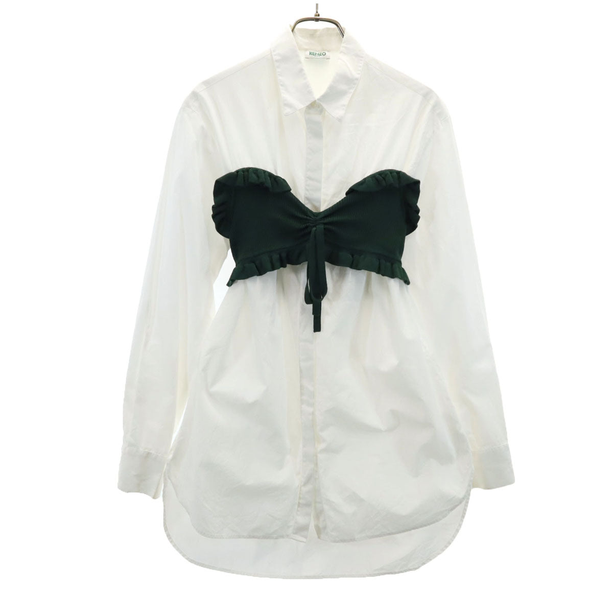KENZO ケンゾー 長袖 レイヤード シャツ ホワイト レディース