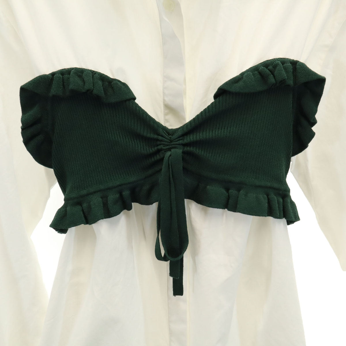 KENZO ケンゾー 長袖 レイヤード シャツ ホワイト レディース