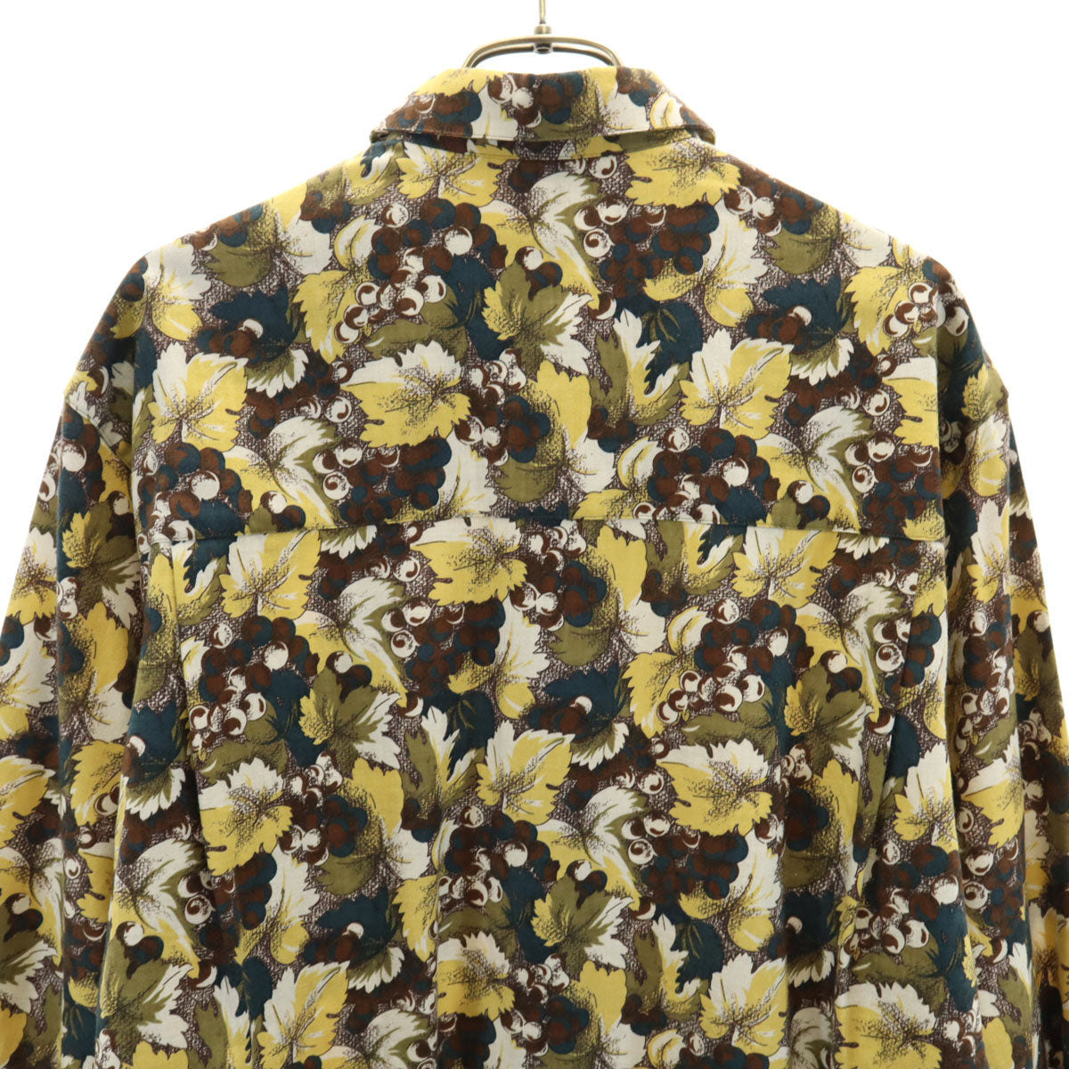 Christian Dior SPORTS クリスチャンディオールスポーツ 90s オールド ブドウ柄 長袖 シャツ M ブラウン系 フルーツ レディース