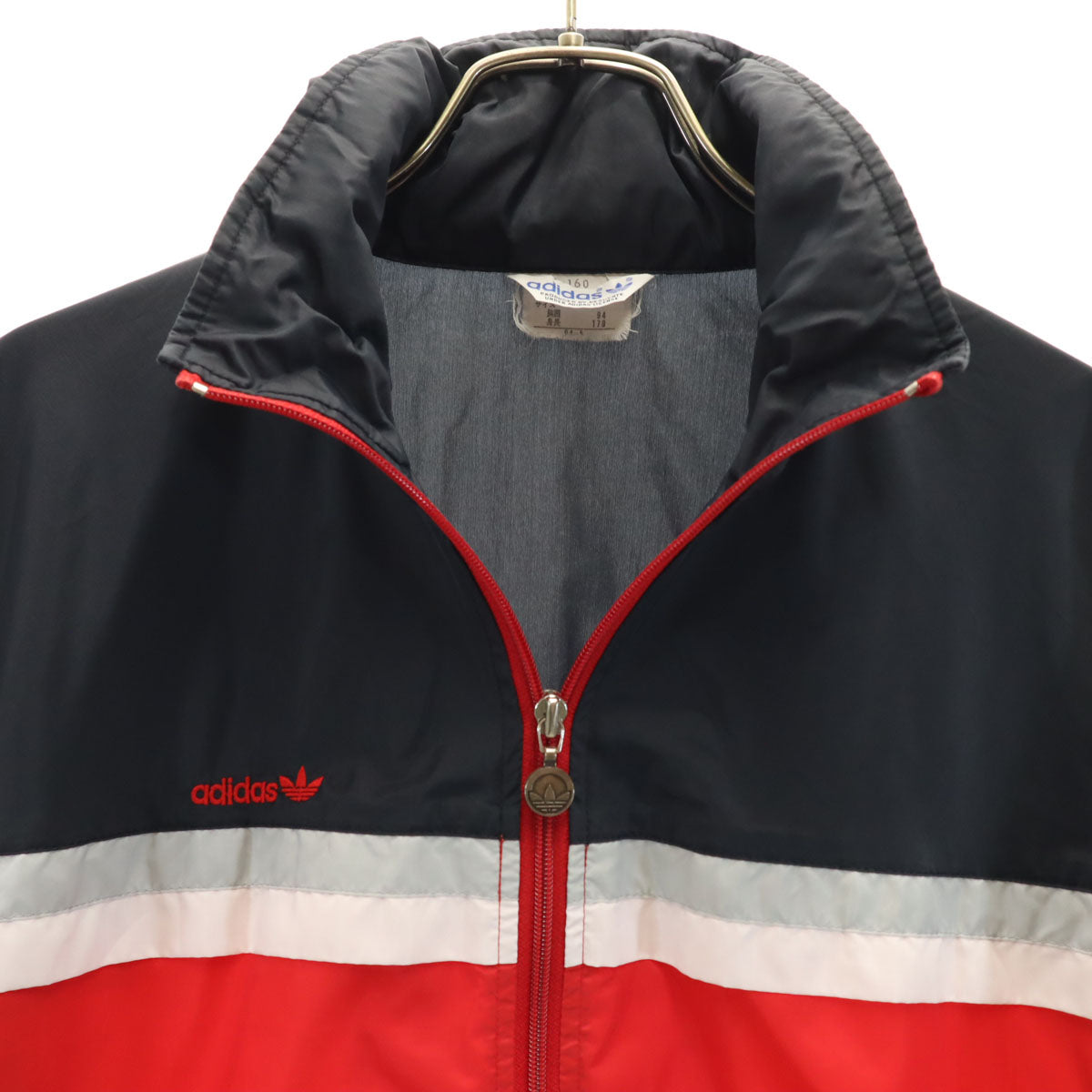 adidas アディダス 70s 80s ヴィンテージ ウインドブレーカー 94-5 レッド デサント ジャケット ポケッタブル メンズ