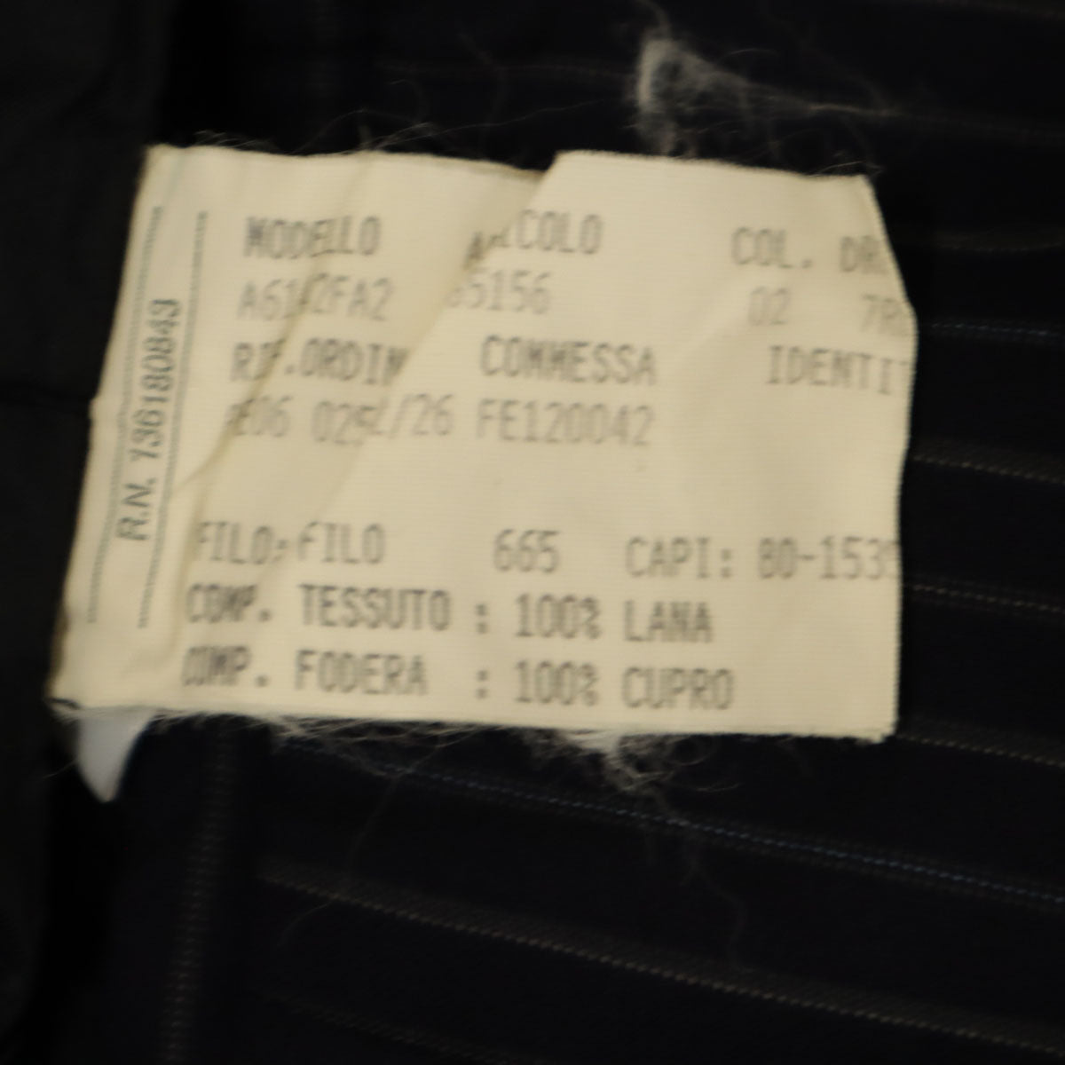 Salvatore Ferragamo サルヴァトーレフェラガモ イタリア製 ストライプ柄 テーラードジャケット 46 ネイビー ブレザー メンズ