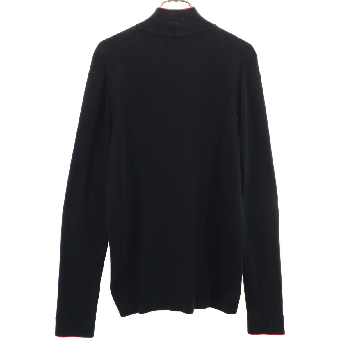 BURBERRY BLACK LABEL バーバリーブラックレーベル 長袖 ハーフジップ ニット 2 ブラック セーター 三陽商会 メンズ