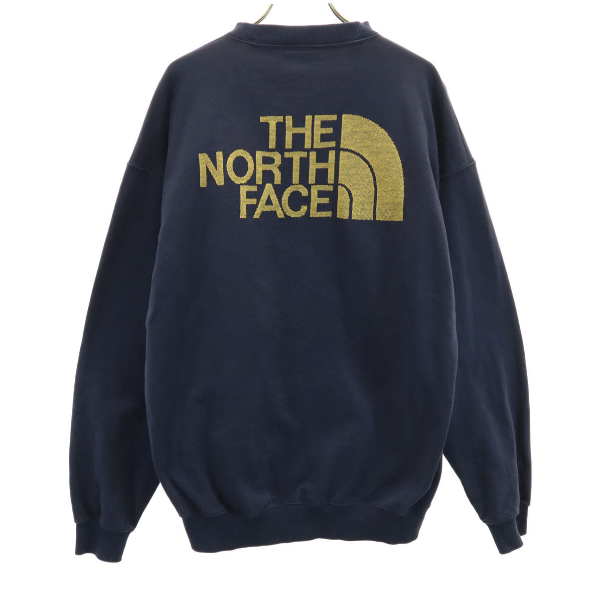 THE NORTH FACE ノースフェイス バックロゴ 長袖 スウェット Vネック トレーナー M ネイビー アウトドア NT62431R メンズ