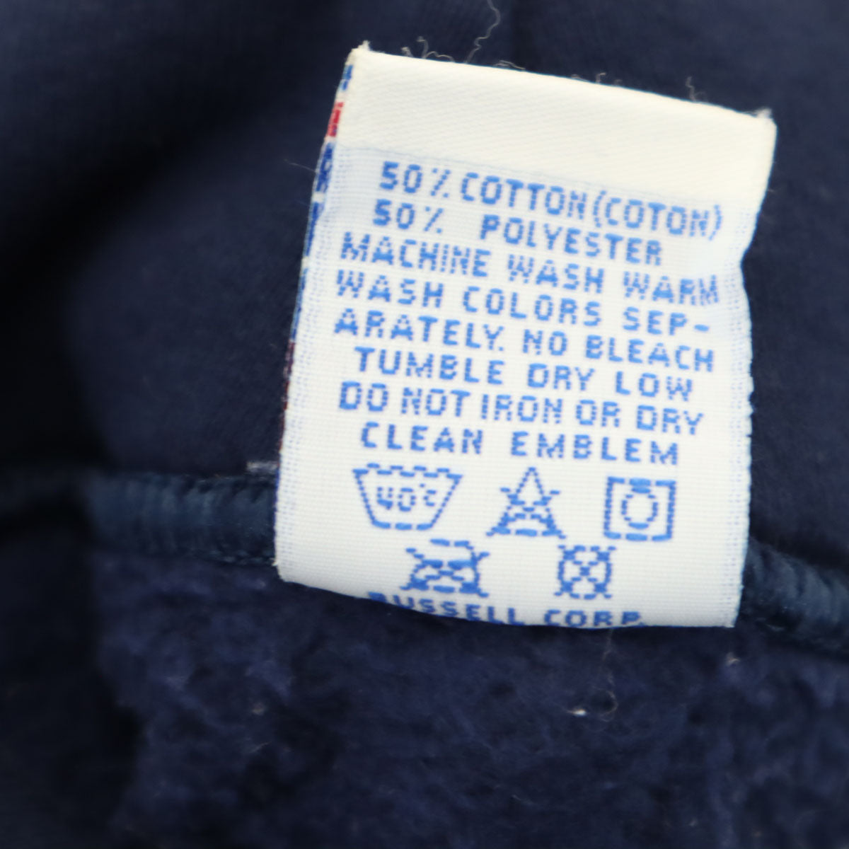 RUSSELL ATHLETIC ラッセルアスレチック 90s USA製 オールド コラボ エルエルビーン 長袖 スウェットパーカー M ネイビー L.L.BEAN メンズ