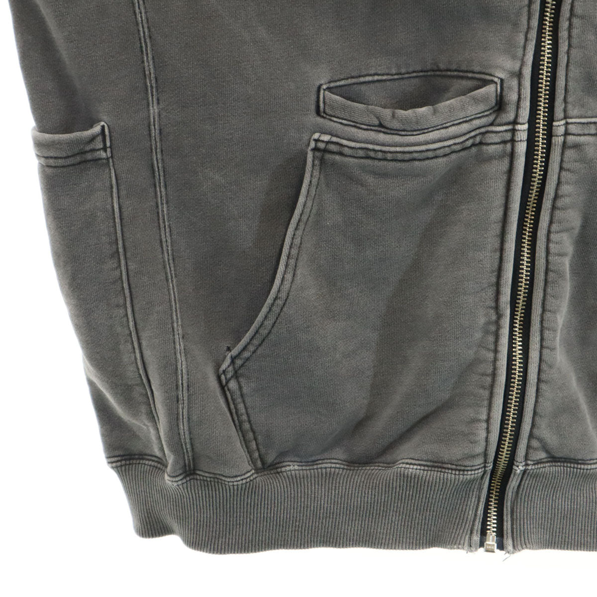 XLARGE エクストララージ 長袖 ピグメントダイ スウェット ジップパーカー M グレー メンズ