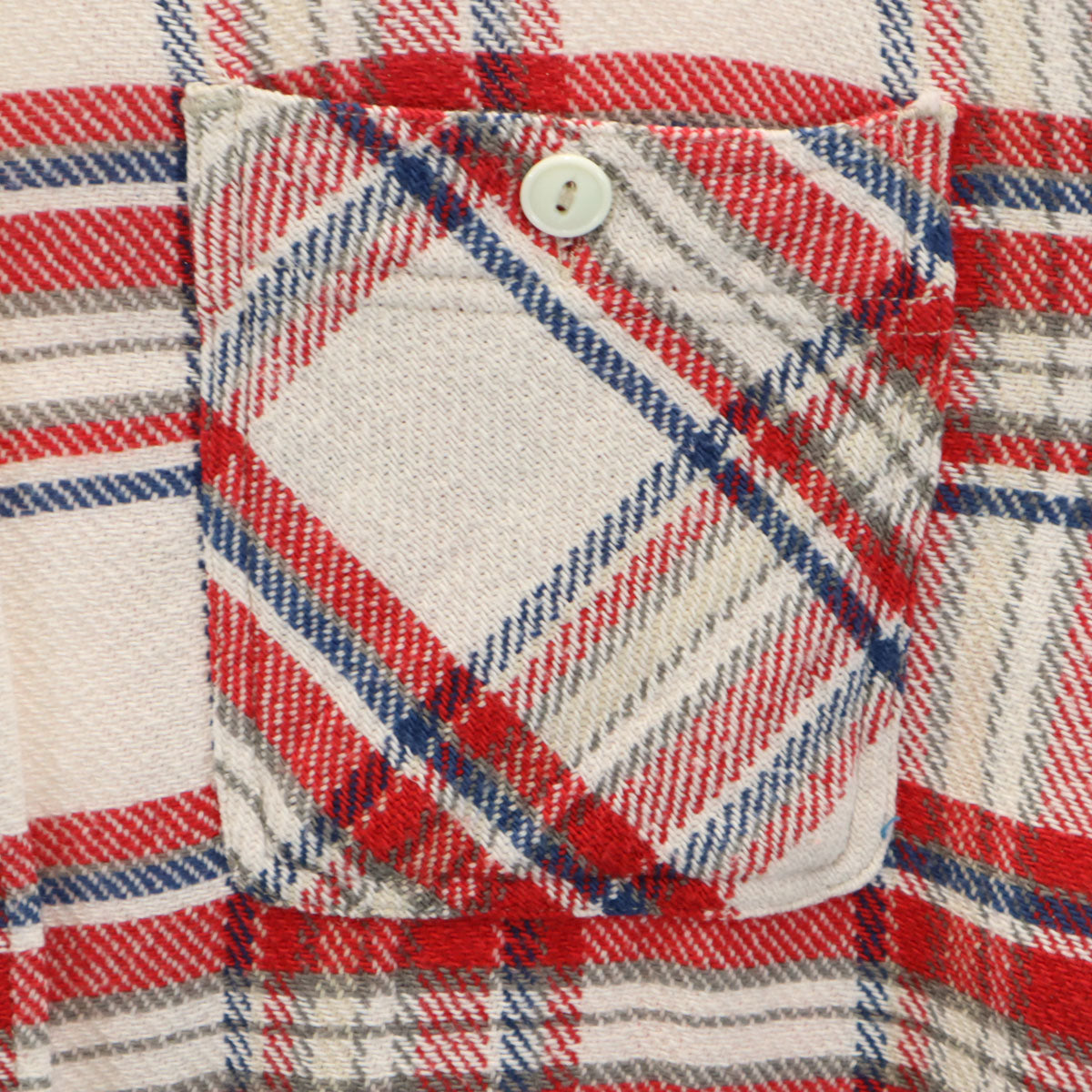 SUGAR CANE シュガーケーン チェック柄 長袖 ソフトツイル ワークシャツ L ホワイト 東洋エンタープライズ SC25930 メンズ