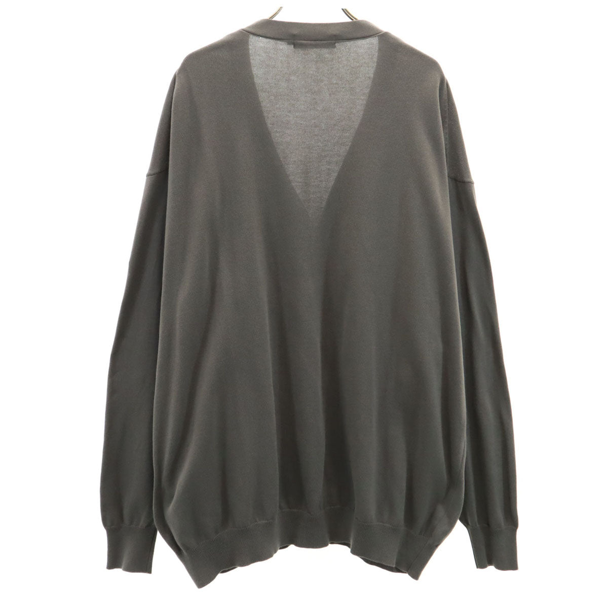 Graphpaper グラフペーパー 日本製 長袖 Vネック ニットカーディガン 0 チャコールグレー メンズ