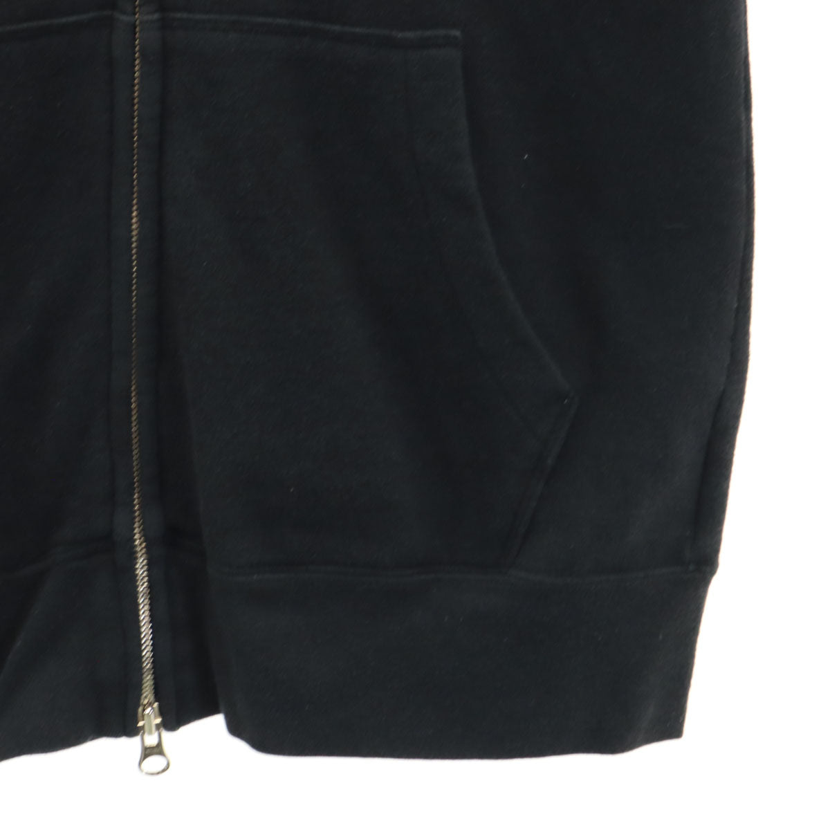 HYSTERIC GLAMOUR ヒステリックグラマー 日本製 バックプリント ピンナップガール 長袖 スウェット ジップパーカー S ブラック レディース