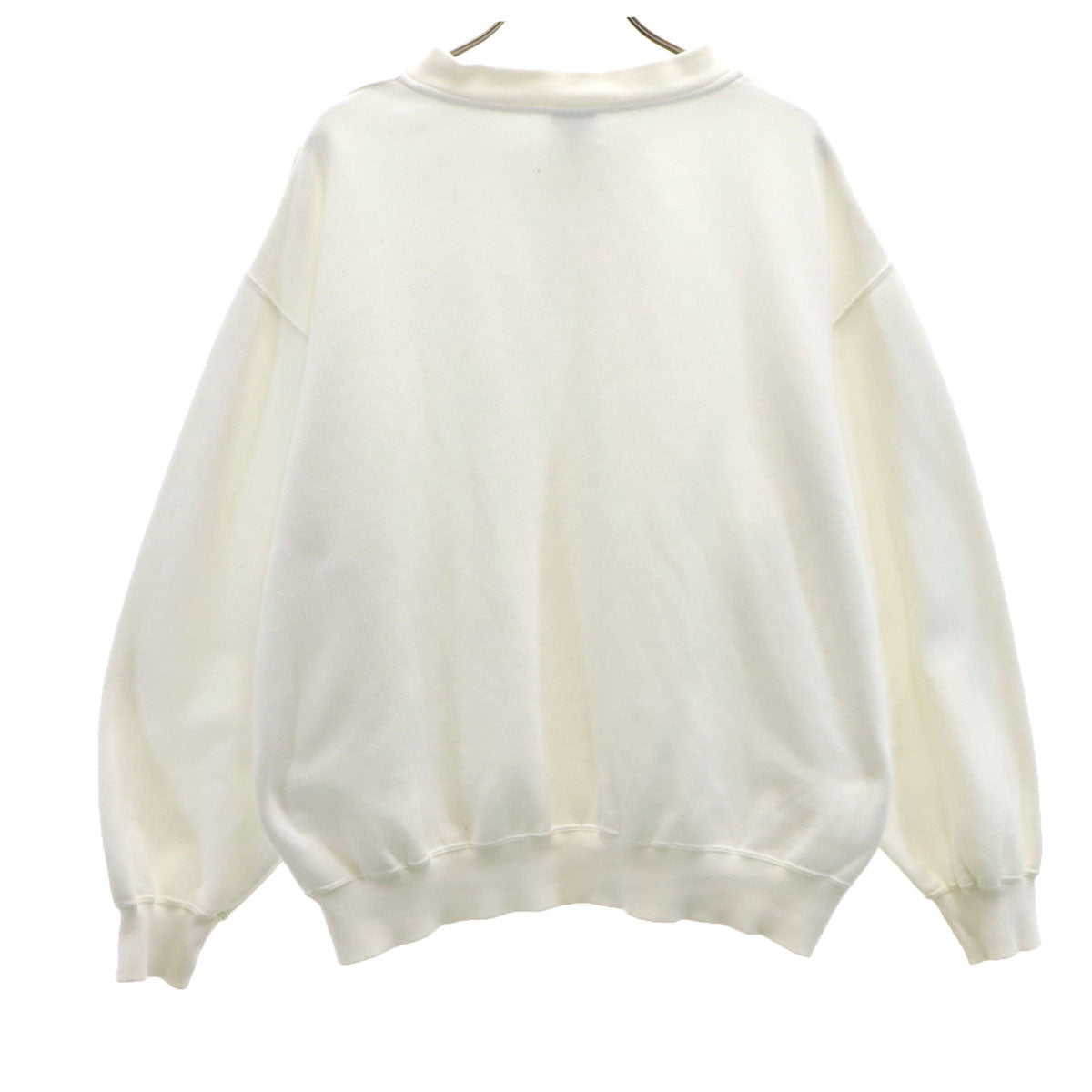 Champion チャンピオン 90s オールド 長袖 スウェット Vネック トレーナー L ホワイト 裏起毛 レディース