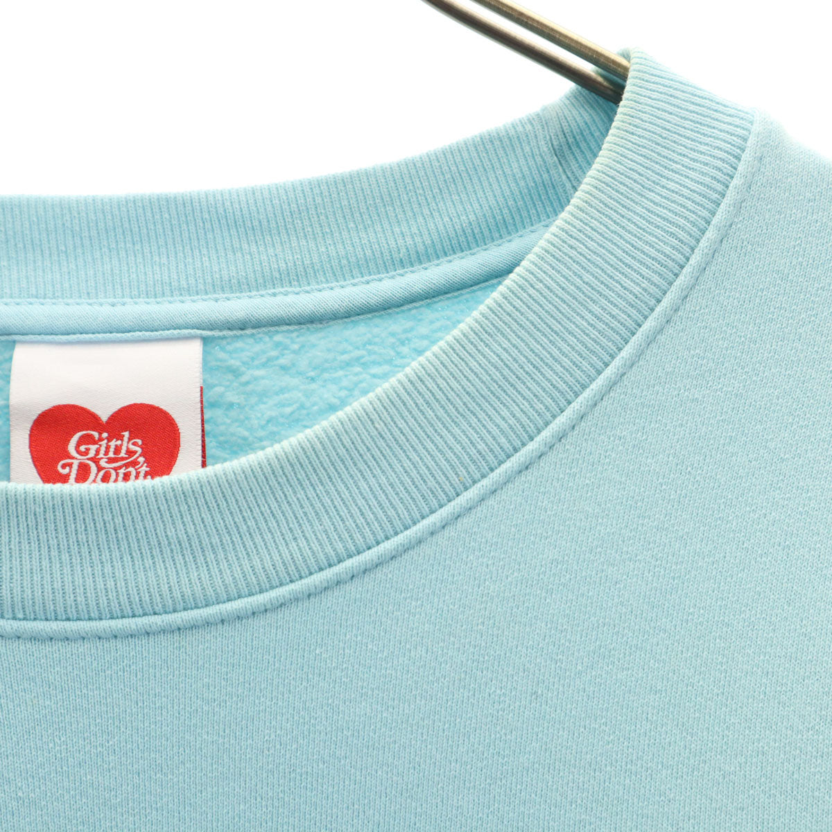 Girls Don't Cry ガールズドントクライ バックプリント エンジェル 長袖 スウェット トレーナー XL 水色 天使 メンズ