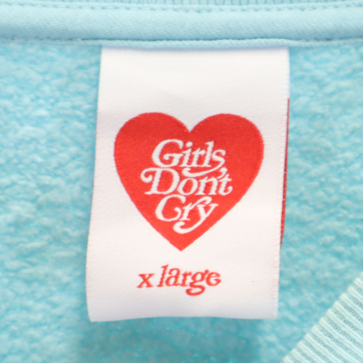 Girls Don't Cry ガールズドントクライ バックプリント エンジェル 長袖 スウェット トレーナー XL 水色 天使 メンズ