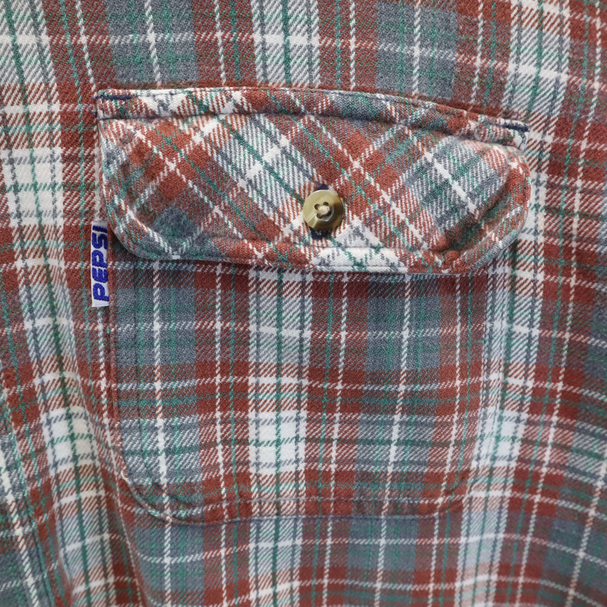 PEPSI ペプシ 90s オールド 長袖 ネルシャツ M レッド系 メンズ