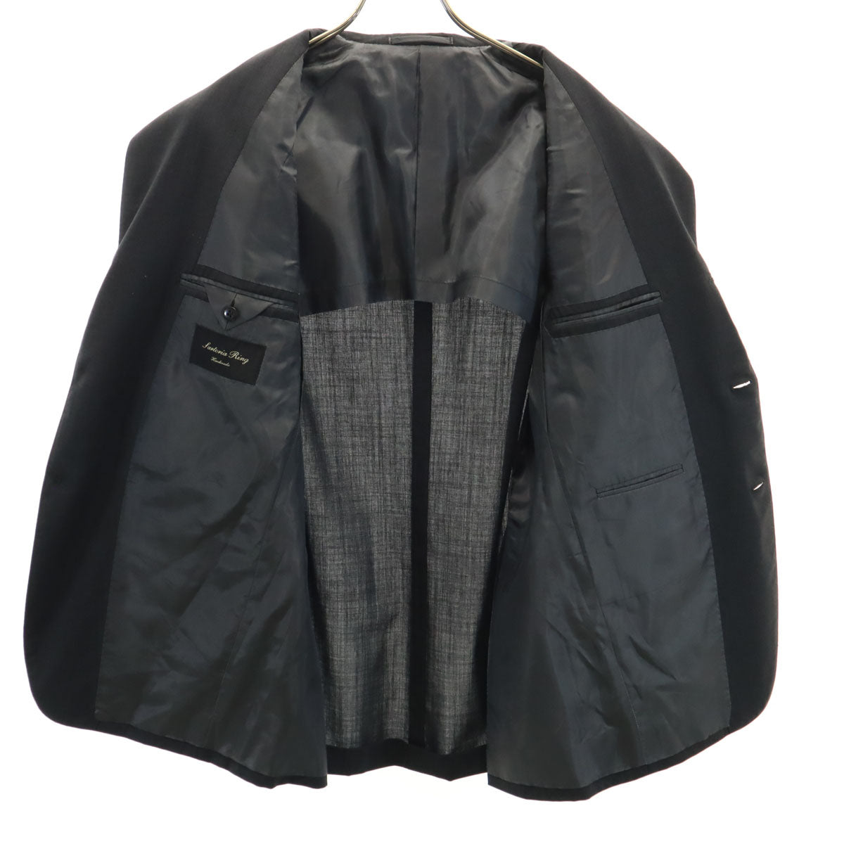 Sartoria Ring サルトリアリング 日本製 エルメネジルドゼニア生地 テーラードジャケット 46 チャコールグレー リングヂャケット メンズ