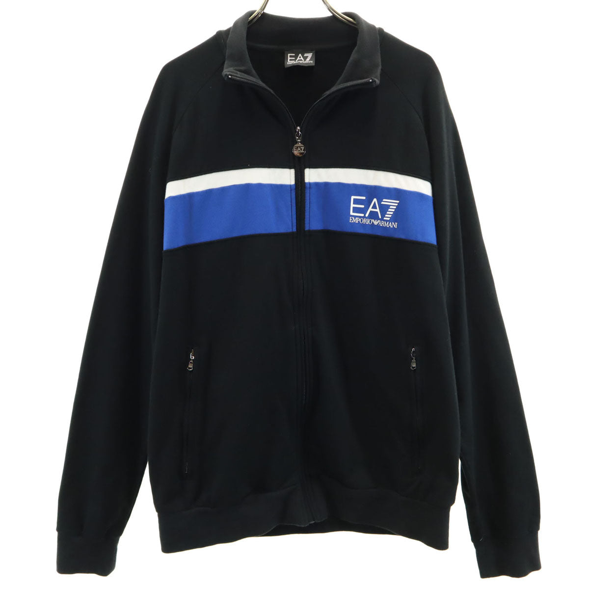 Emporio Armani エンポリオアルマーニ EA7 長袖 ジップジャケット XL ブラック系 スウェット メンズ