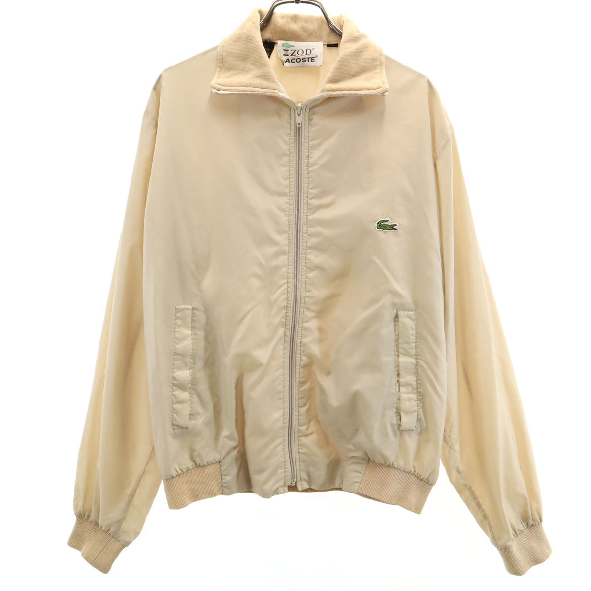 IZOD LACOSTE アイゾッドラコステ 70s ヴィンテージ 糸巻きタグ 長袖 ナイロンジャケット M ベージュ系 メンズ