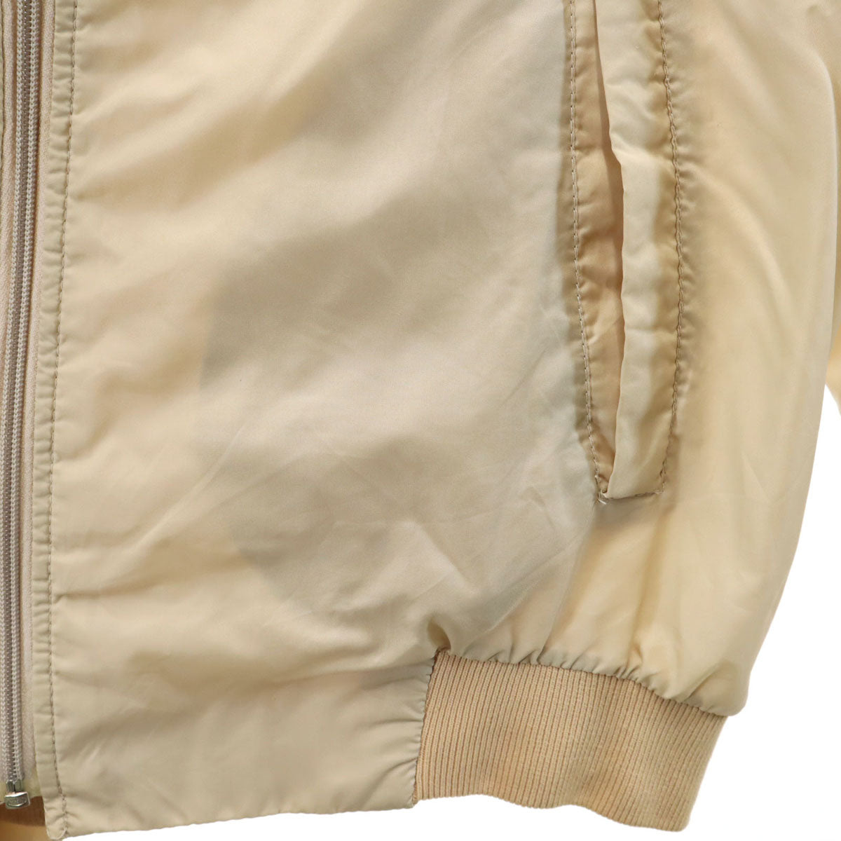 IZOD LACOSTE アイゾッドラコステ 70s ヴィンテージ 糸巻きタグ 長袖 ナイロンジャケット M ベージュ系 メンズ