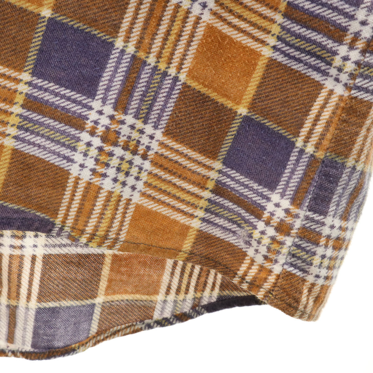 Chandler チャンドラー 90s オールド チェック 長袖 ネルシャツ M オレンジ系 メンズ