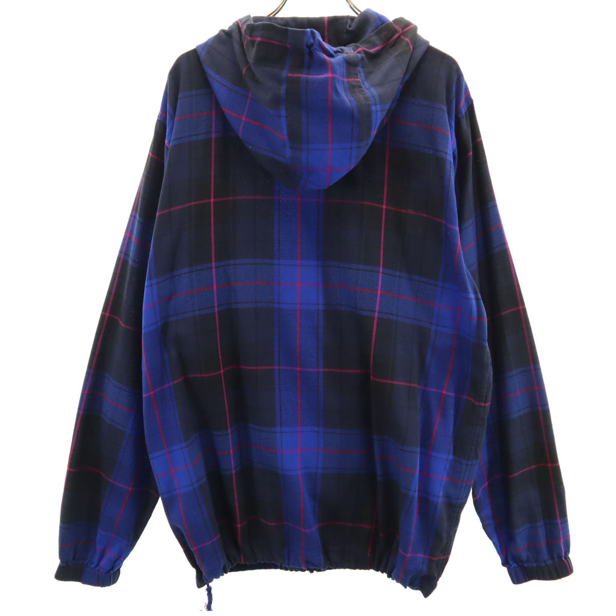 SOPHNET. ソフネット チェック 長袖 ハーフジップ ジャケット M ブルー系 プルオーバー メンズ