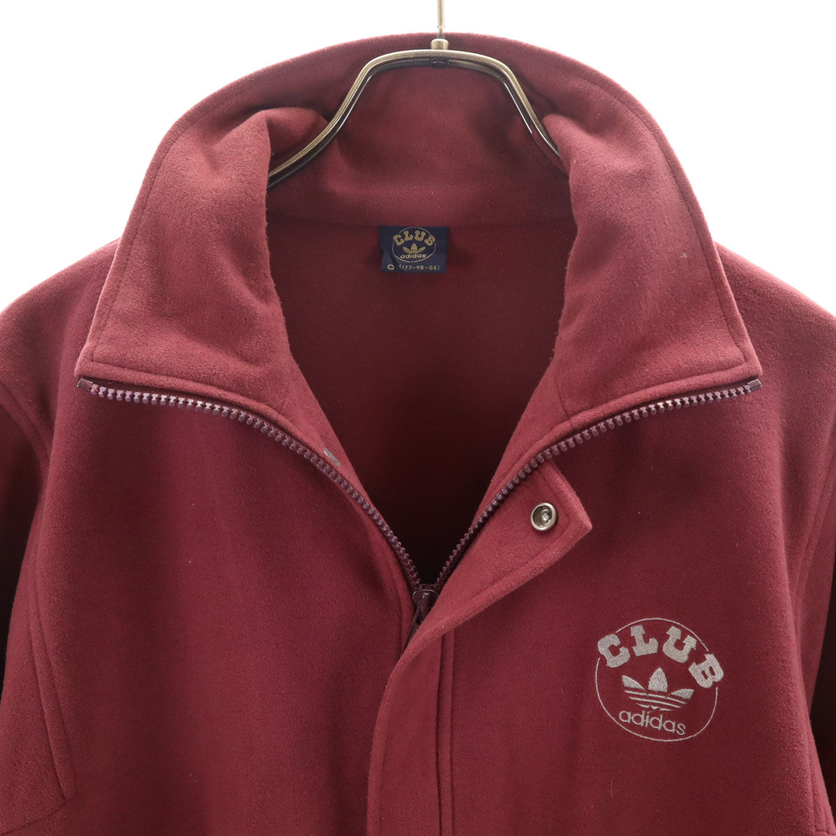 CLUB adidas クラブ アディダス 70s 80s ヴィンテージ マイクロフリース ブルゾン O ボルドー系 デサント ジャケット メンズ