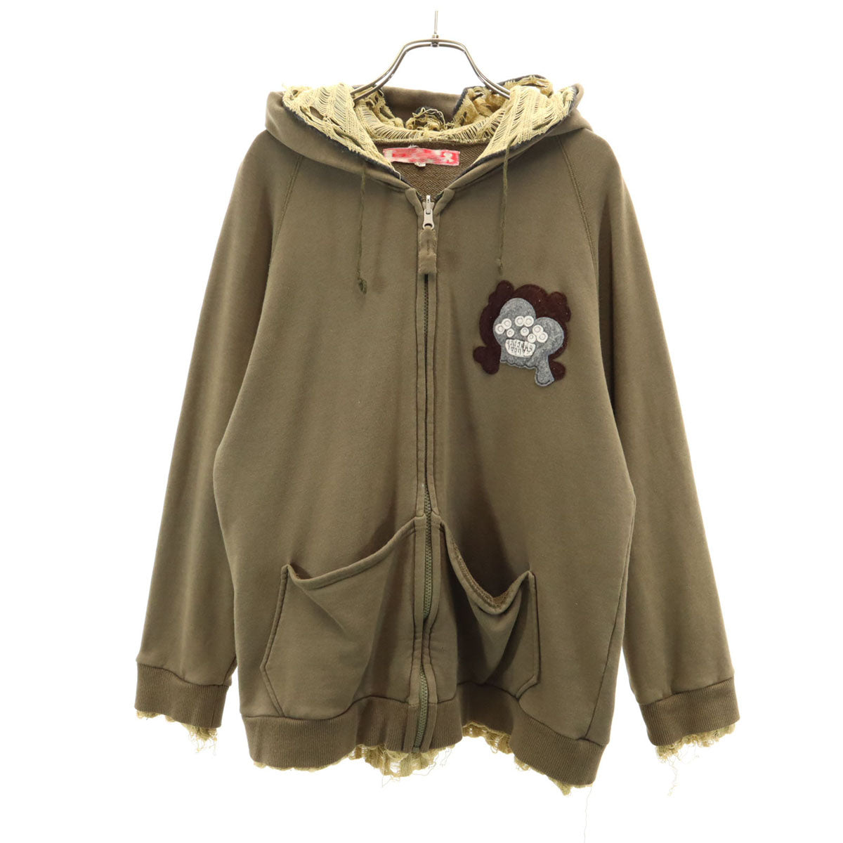 ランプ 長袖 ジップパーカー L カーキ系 メンズ