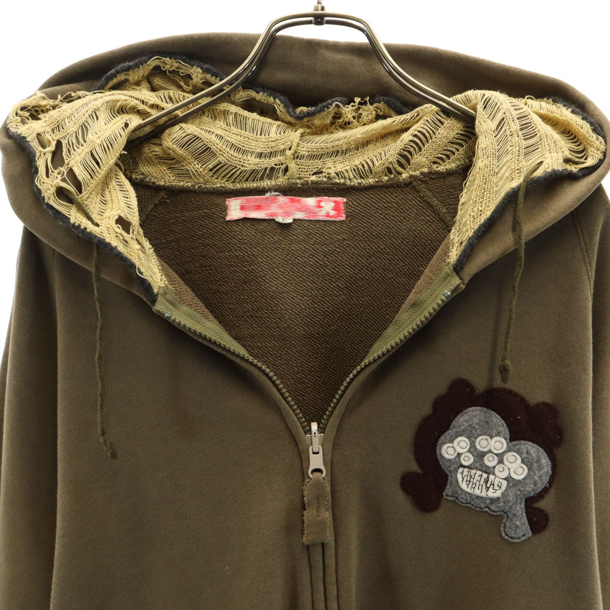 ランプ 長袖 ジップパーカー L カーキ系 メンズ