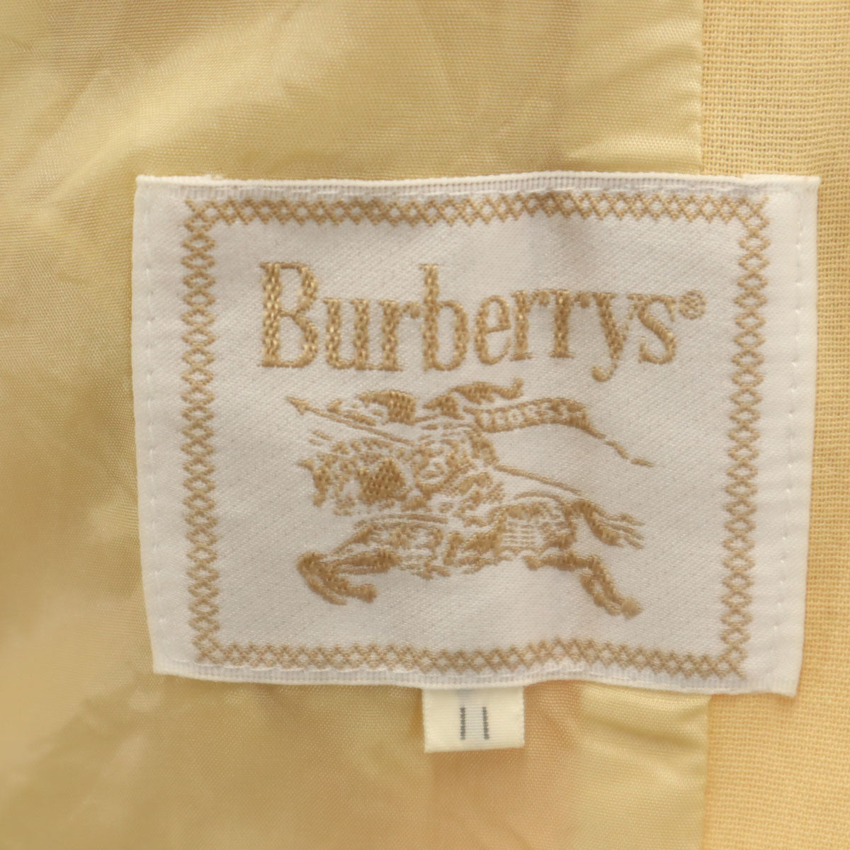 Burberrys バーバリーズ 90s ウール オールド ダブル テーラードジャケット 11 イエロー系 レディース