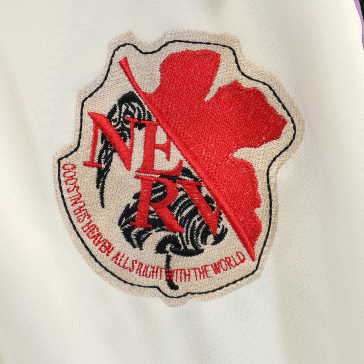 錦 ニシキ バック刺繍 ジャージジャケット XL 白系 エヴァンゲリオン 綾波レイ 桜 メンズ