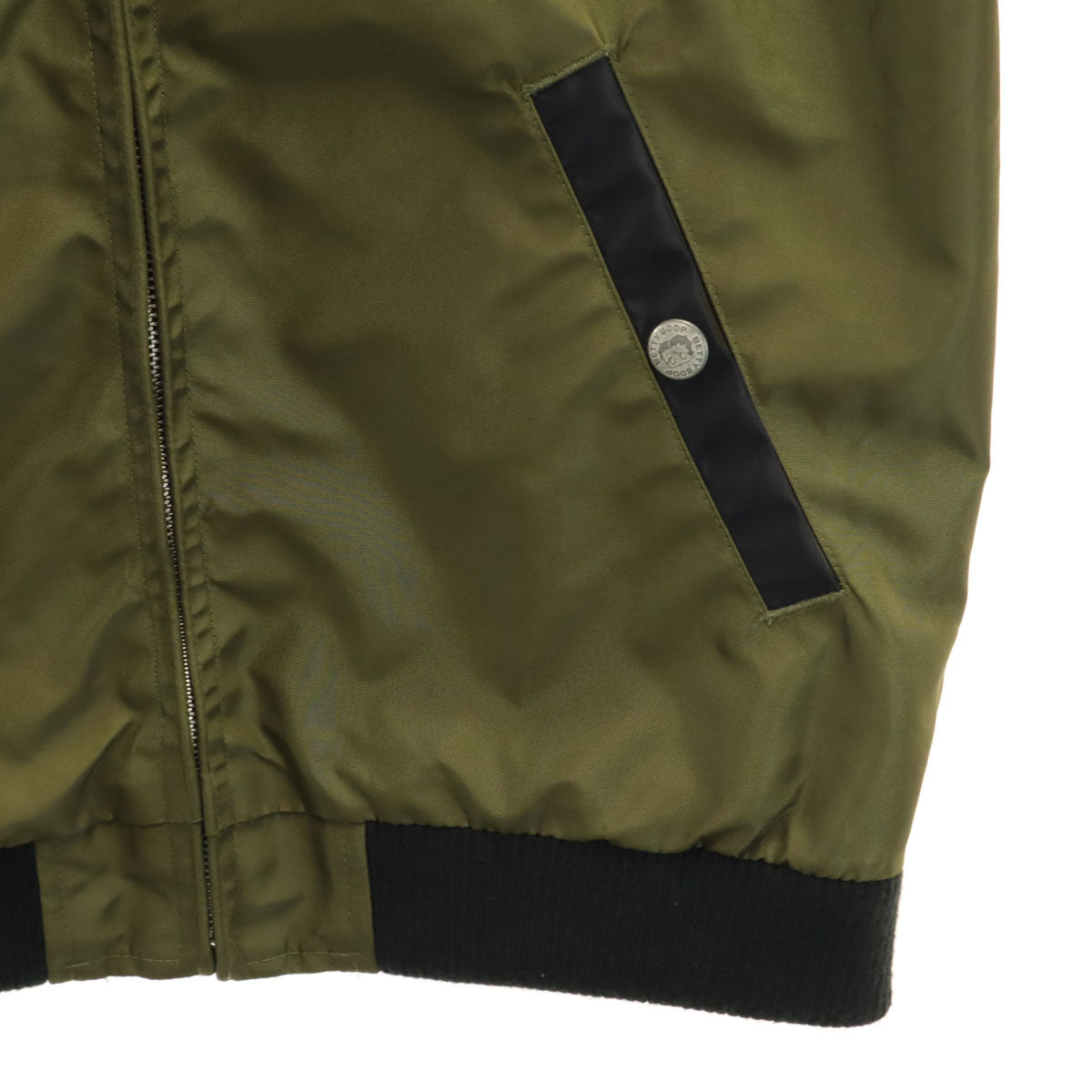 LOW BLOW KNUCKLE ローブローナックル BETTY BOOP ベティブープ コラボ リバーシブル MA-1 ジャケット M カーキ メンズ