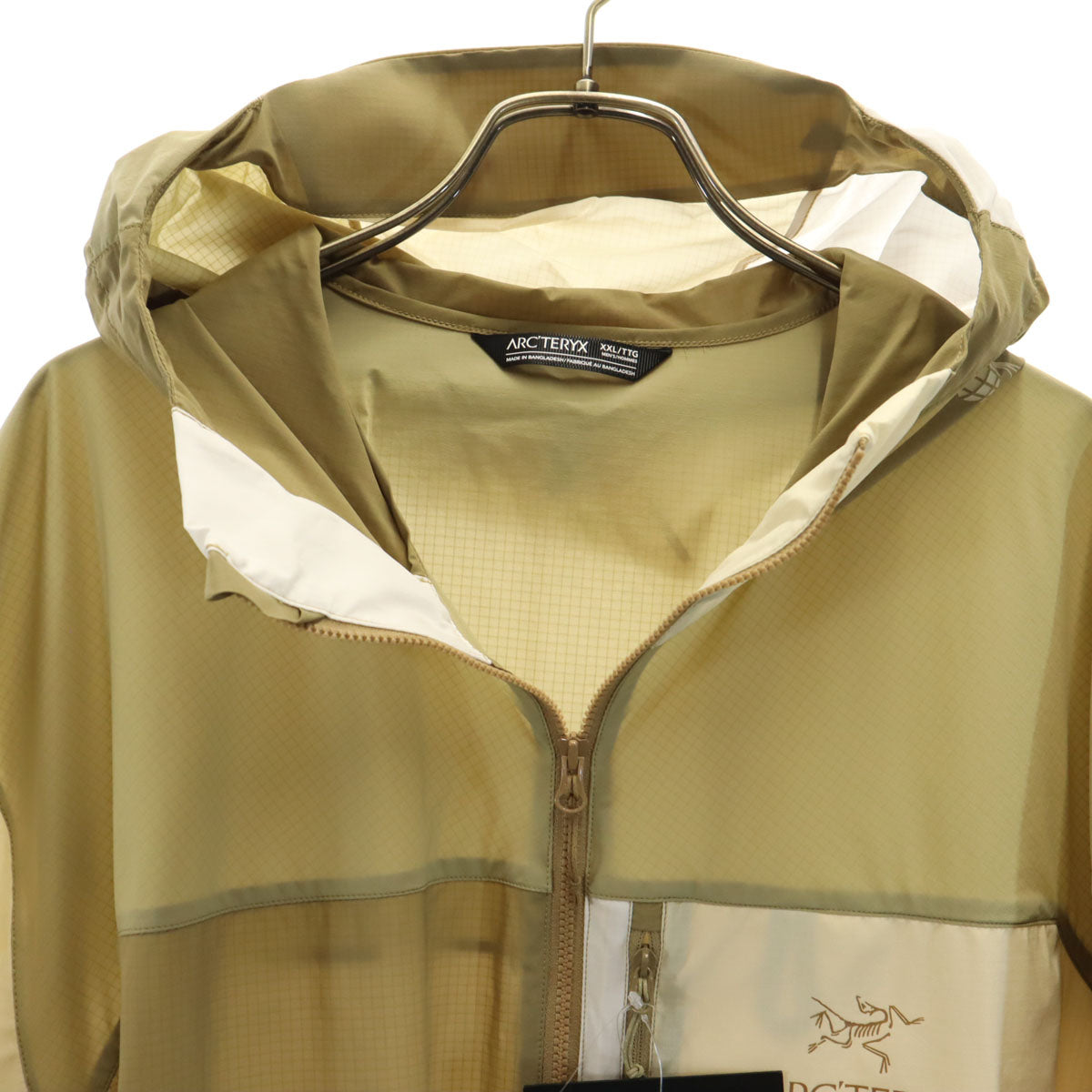 未使用 ARC'TERYX アークテリクス BEAMS ビームス 別注 スコーミッシュフーディー ウインドブレーカー XXL ベージュ アウトドア ビッグサイズ メンズ